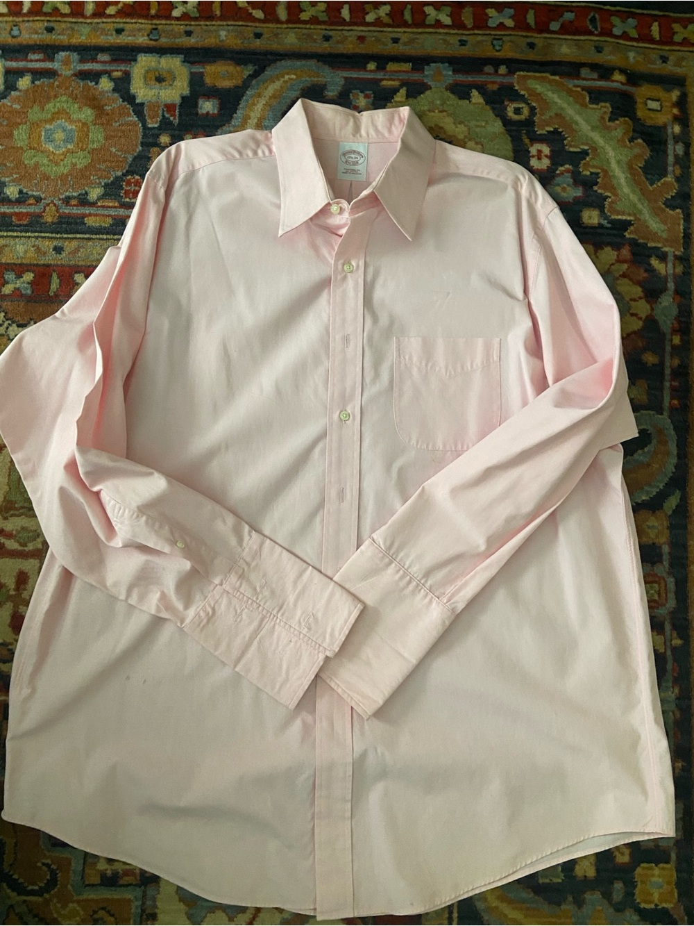 Brooks Brothers Pale Pink Long-Sleeve Dress Shirt